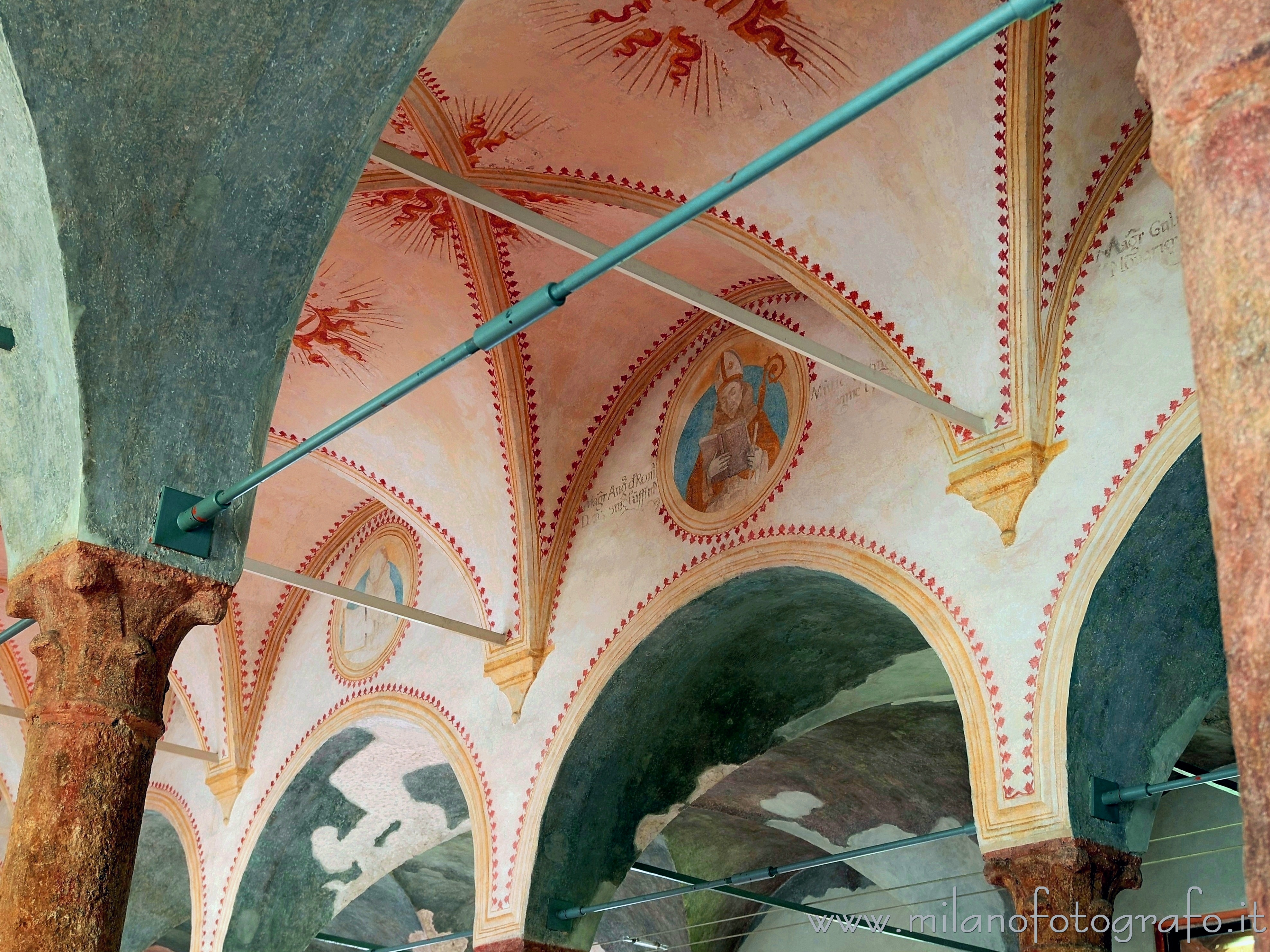 Milan (Italy) - Arches inside the Augustinian Library of the Incoronata
